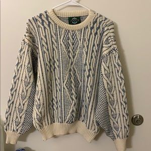Vintage Jantzen Blue and White Sweater